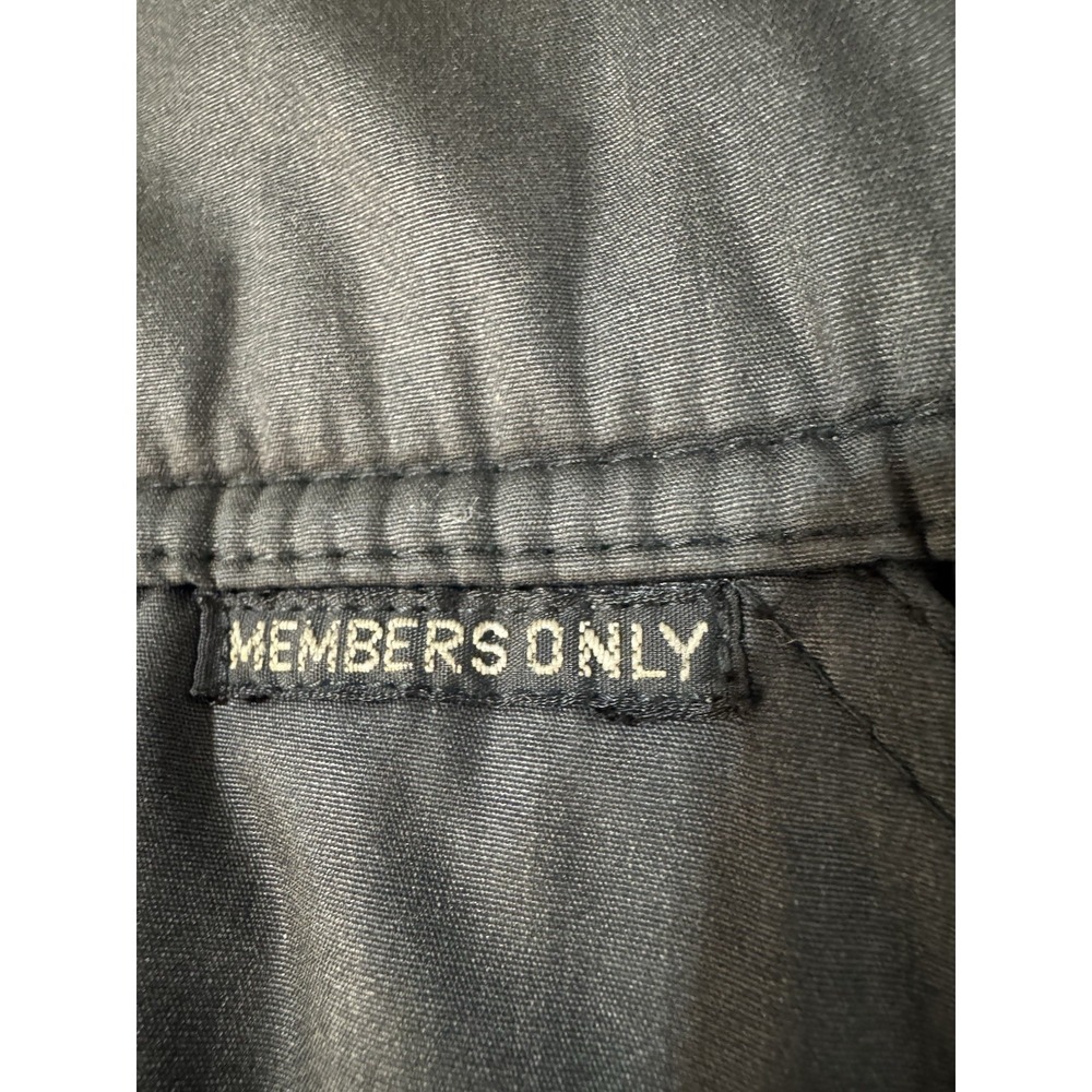 Vintage 80s Members Only Puffer Jacket Unisex Size Medium Down Gray Bomber Ski - Picture 3 of 13